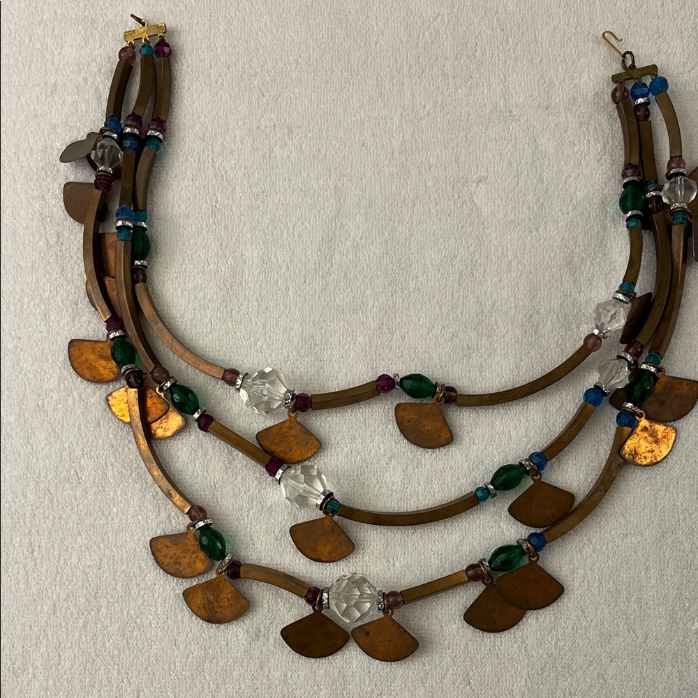Elegant Multicolor Necklace copper